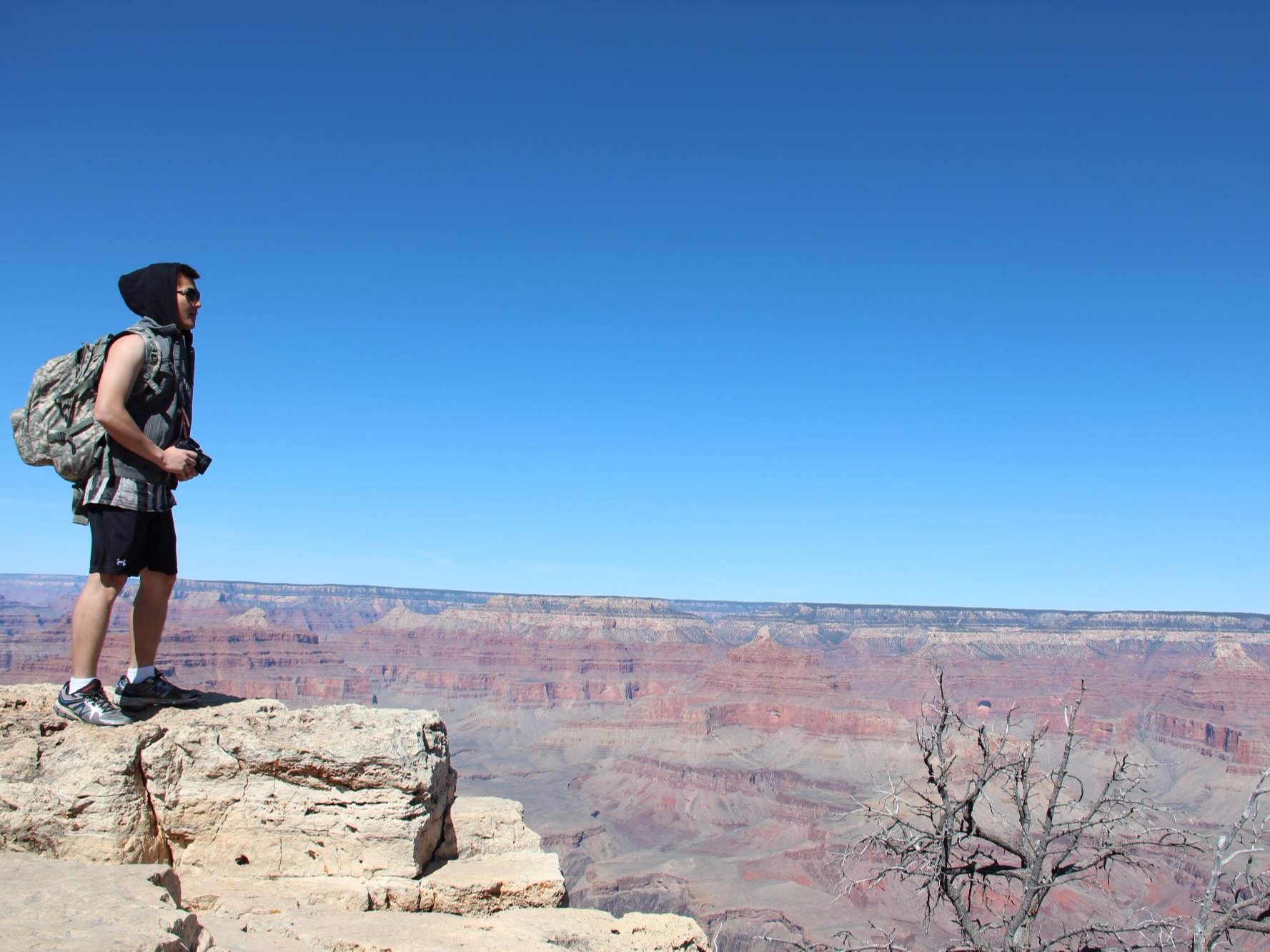 guy at grand canyon